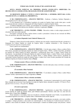 publicada no dpl no dia 07 de agosto de 2015 sexta sess&atilde;o