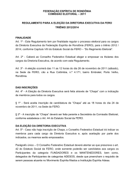 Regulamento - Federação Espírita de Rondônia