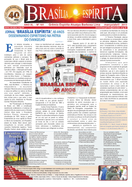 jornal &ldquo;bras&iacute;lia esp&iacute;rita&rdquo; - Gr&ecirc;mio Esp&iacute;rita Atualpa Barbosa Lima