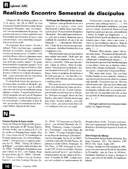 Realizado Encontro Semestral de disc&iacute;pulos