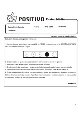 Ensino M&eacute;dio Especial 1&ordf; s&eacute;rie 2013