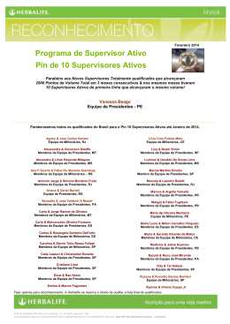 Programa de Supervisor Ativo Pin de 10 Supervisores