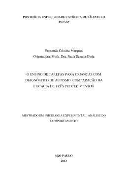Fernanda Cristina Marques Orientadora: Profa. Dra. Paula Suzana