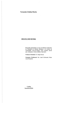 Fernanda Cristina Roche BRUCELOSE BOVINA - TCC On-line
