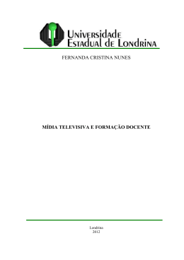 fernanda cristina nunes mídia televisiva e formação docente