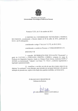 N&ordm; 2321 - 31/10/2013 - Retribui&ccedil;&atilde;o por Titula&ccedil;&atilde;o (Doutorado)