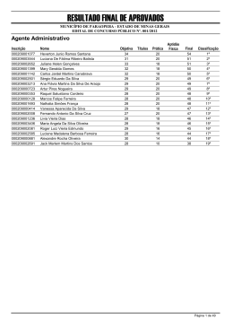 RESULTADO FINAL DE APROVADOS
