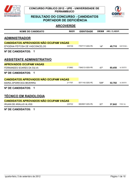 Resultado - Portadores de Defici&ecirc;ncia