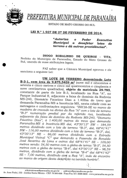 ~ ` PREFEITURA MUNICIPAL DE PARANAÍBA