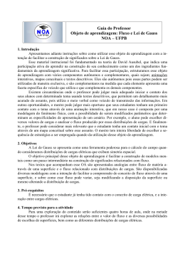 Guia do Professor Objeto de aprendizagem: Fluxo e Lei de Gauss