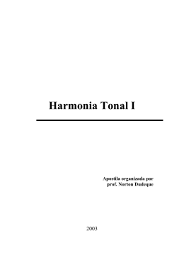 Harmonia Tonal I - Departamento de Artes UFPR
