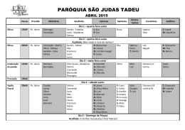 Escala Geral Abril-2015 - Par&oacute;quia S&atilde;o Judas &ndash; Vila Mirim