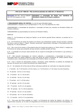 do Ministério Público do Estado de São Paulo ATO (I) N.º 009/93