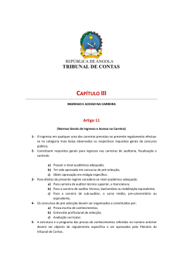 CAPÍTULO III - Tribunal de Contas de Angola