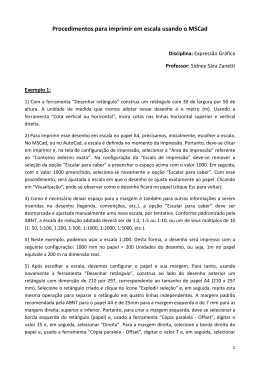 Procedimentos para imprimir em escala usando o MSCad