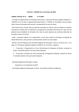 Portaria n.º 84/2004, de 21 de outubro - Cultura