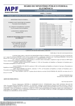 di&aacute;rio do minist&eacute;rio p&uacute;blico federal eletr&ocirc;nico