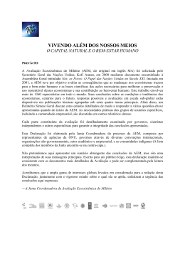 A Avalia&ccedil;&atilde;o Ecossist&ecirc;mica do Mil&ecirc;nio