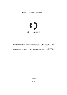 estudos para a construção de uma escala