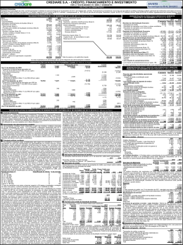 CREDIARE S.A. - CRÉDITO, FINANCIAMENTO E INVESTIMENTO
