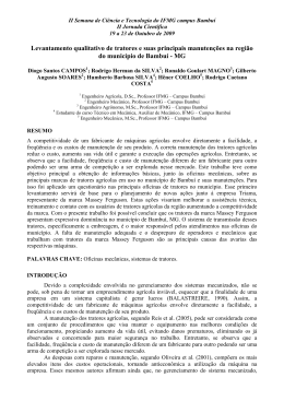 Levantamento qualitativo de tratores e suas