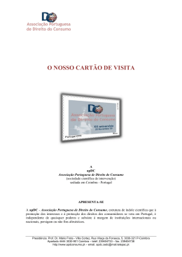 A apDC APRESENTA-SE - associa&ccedil;&atilde;o portuguesa de Direito do