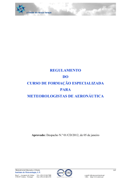 Regulamento, Formação Especializada para Meteorologistas