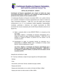 EDITAL DE LICITAÇÃO Nº. 034/2013 Contratação de