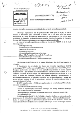 Altera&ccedil;&otilde;es no processo de acredita&ccedil;&atilde;o dos cursos de