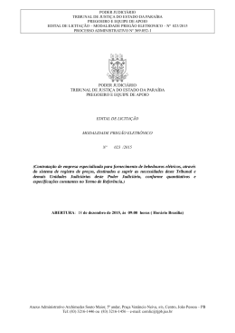 (Contrata&ccedil;&atilde;o de empresa especializada para fornecimento de