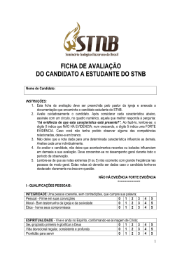 FICHA DE AVALIA&Ccedil;&Atilde;O DO CANDIDATO A ESTUDANTE DO STNB