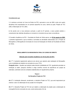 FICHA DE AVALIA&Ccedil;&Atilde;O DE MONOGRAFIA