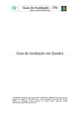 Guia de Avalia&ccedil;&atilde;o em Quadra