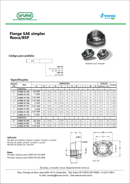Flange SAE simples Rosca/BSP