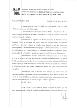 sEcRETARIA DE EsTADo DA sEGuRANçA PUBLICA E DA DEFESA