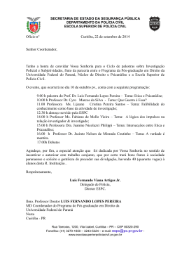 SECRETARIA DE ESTADO DA SEGURAN&Ccedil;A P&Uacute;BLICA