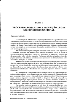 processo legislativo e produ&ccedil;&atilde;o legal no congresso nacional