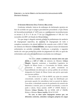 Voto do ministro Dias Toffoli / ADI 4876-embargos