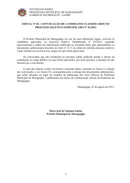 edital de convoca&ccedil;&atilde;o - Sr Concursos e Pesquisas Ltda