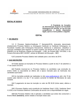 EDITAL - Vestibulares