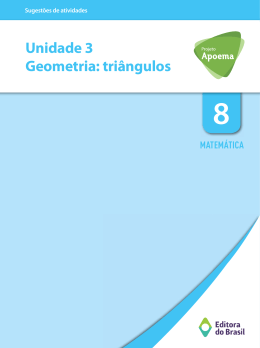 Unidade 3 Geometria: tri&acirc;ngulos