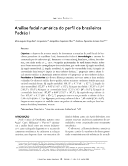An&aacute;lise facial num&eacute;rica do perfil de brasileiros Padr&atilde;o I
