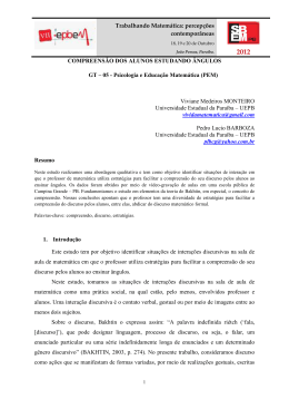 Trabalhando Matemática: percepções contemporâneas