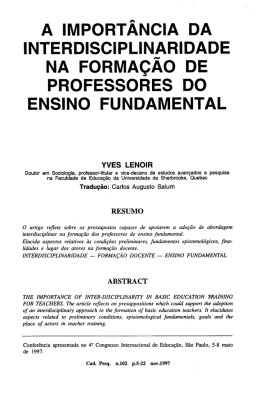 A IMPORT&Acirc;NCIA DA