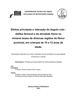 Efeitos principais e intera&ccedil;&atilde;o do &acirc;ngulo colo