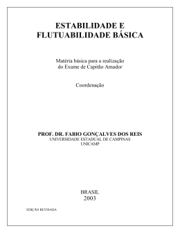 estabilidade e flutuabilidade b&aacute;sica - Escola N&aacute;utica