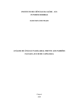 análise do ângulo nasolabial frente aos padrões faciais i, ii