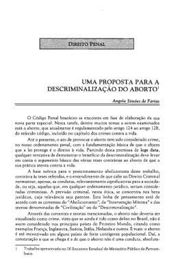 Direito Penal Uma proposta para a descriminalizacao do