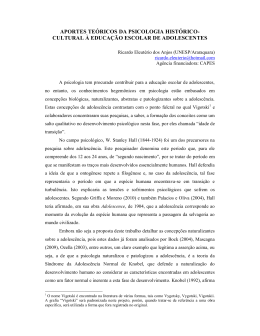 aportes teóricos da psicologia histórico- cultural à