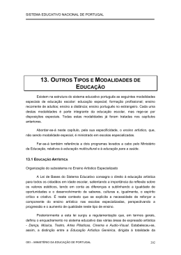 13. OUTROS TIPOS E MODALIDADES DE EDUCA&Ccedil;&Atilde;O